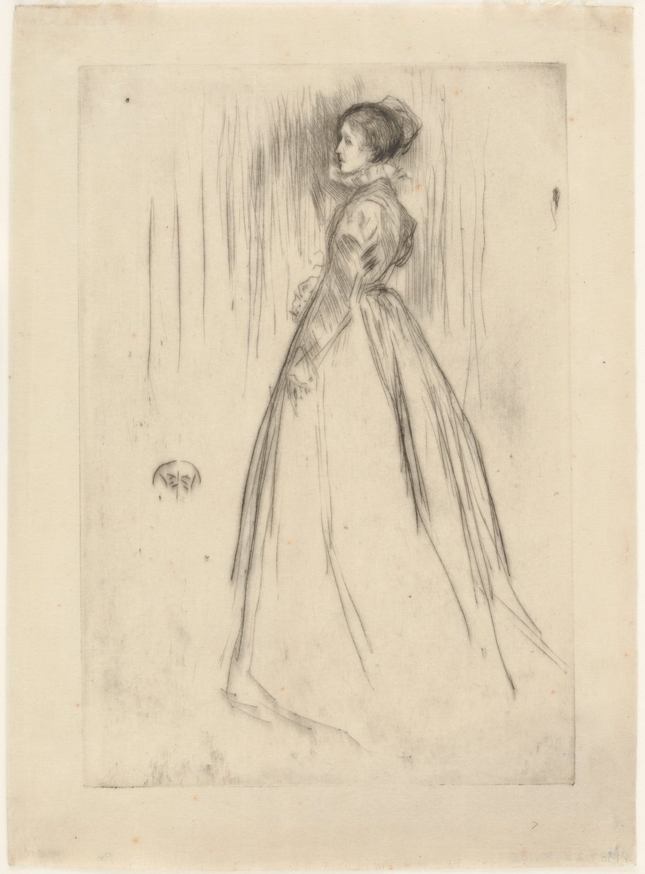 Sammetsklänningen Mrs. Leyland, 1873. av James Abbott McNeill Whistler