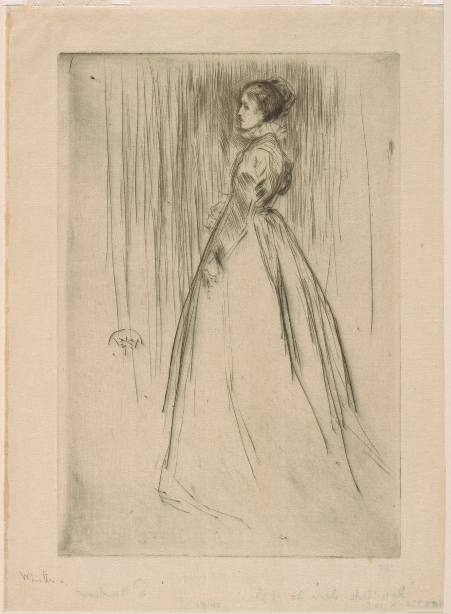 Sammetsklänningen Mrs. Leyland, 1873. av James Abbott McNeill Whistler