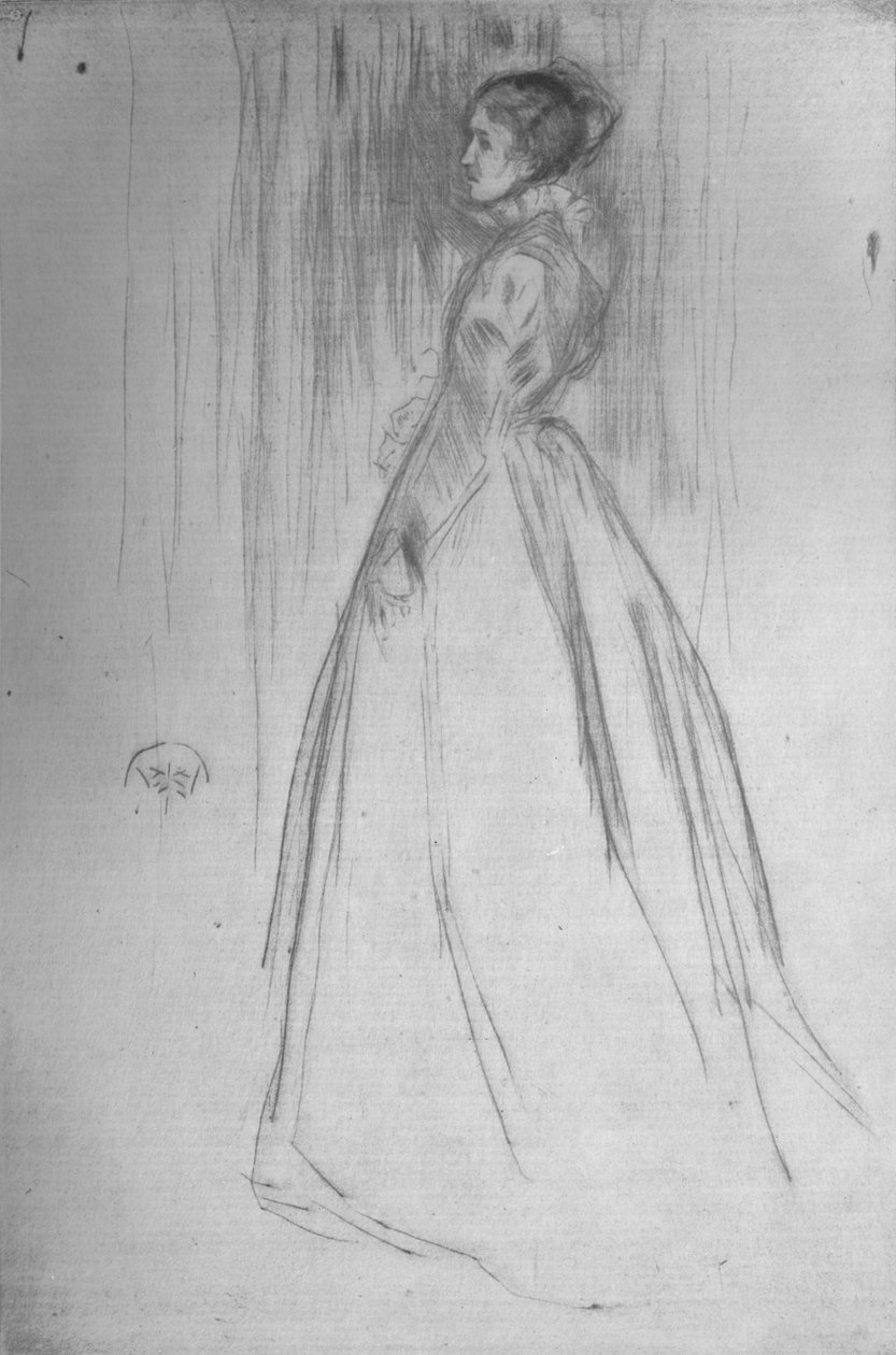 Sammetsklänningen Mrs. Leyland, 1873, 1904 av James Abbott McNeill Whistler