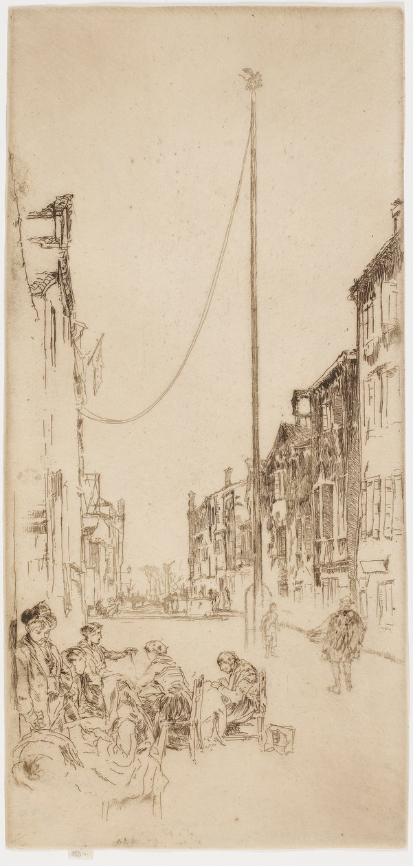 Den venetianska masten, 1879-1880. av James Abbott McNeill Whistler
