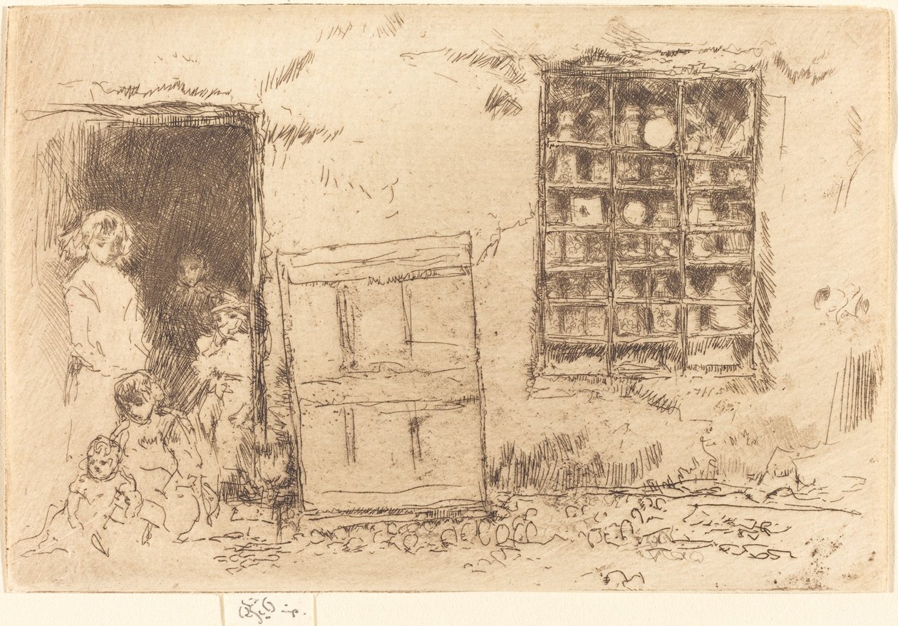 The Village Sweet-Shop, 1887. av James Abbott McNeill Whistler