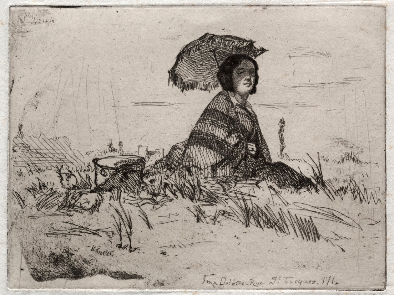 Tolv etsningar från naturen: En Plein Soleil, 1858. av James Abbott McNeill Whistler