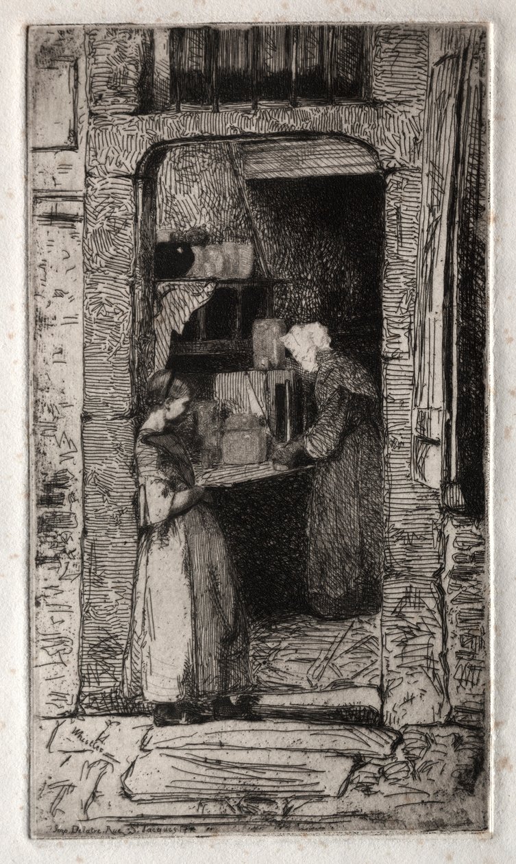 Tolv etsningar från naturen: The Mustard Merchant, 1858. av James Abbott McNeill Whistler