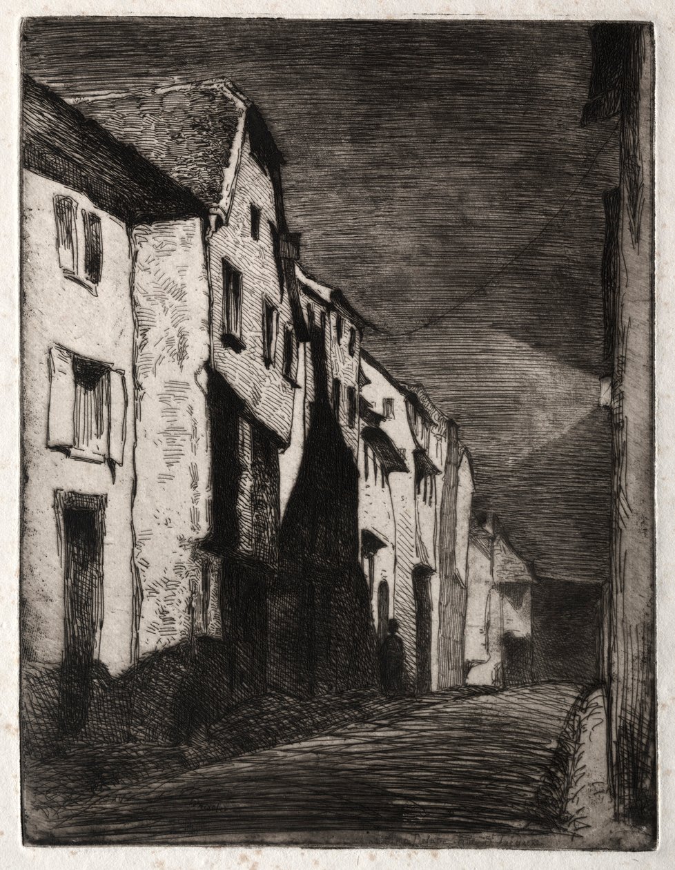 Tolv etsningar från naturen: Street i Saverne, 1858. av James Abbott McNeill Whistler