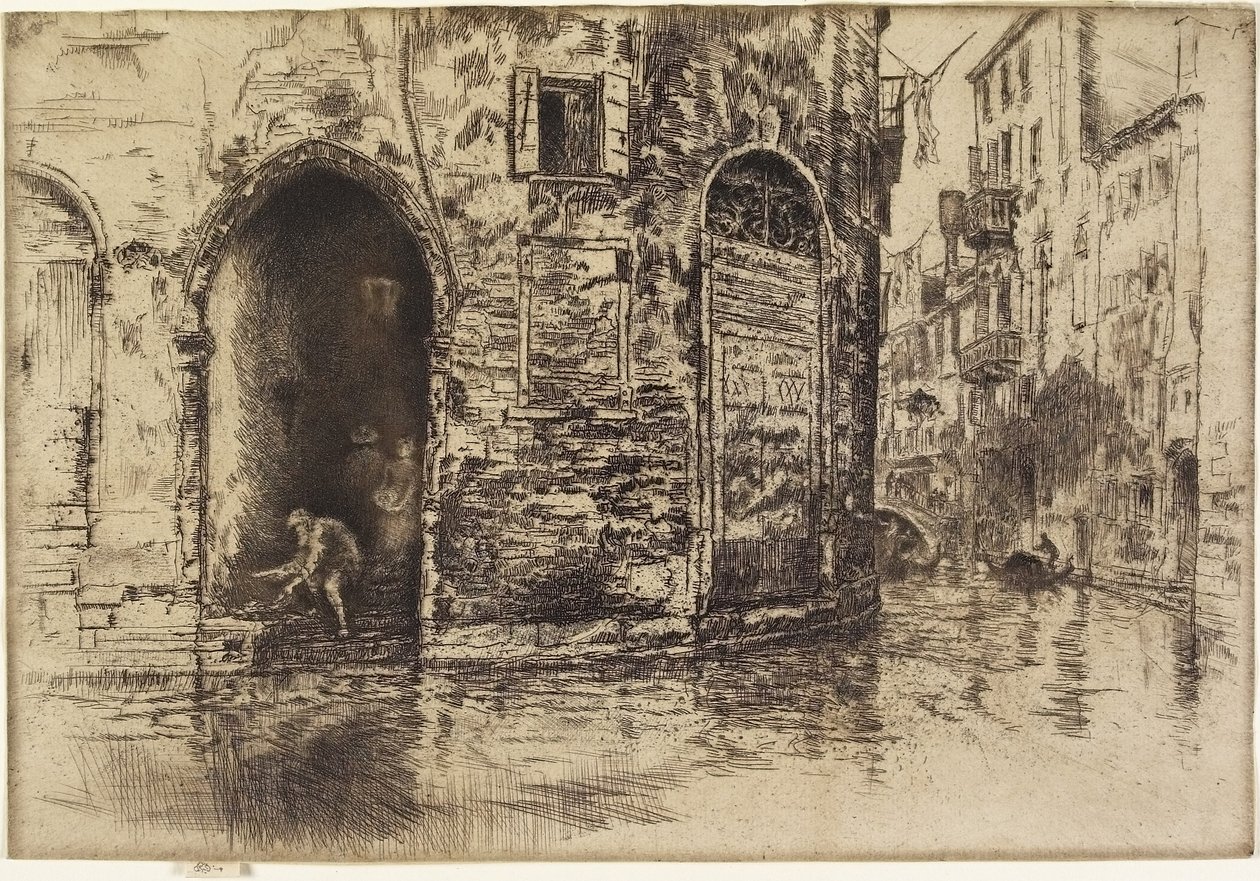 Två dörröppningar från "The Second Venice Set" av James Abbott McNeill Whistler