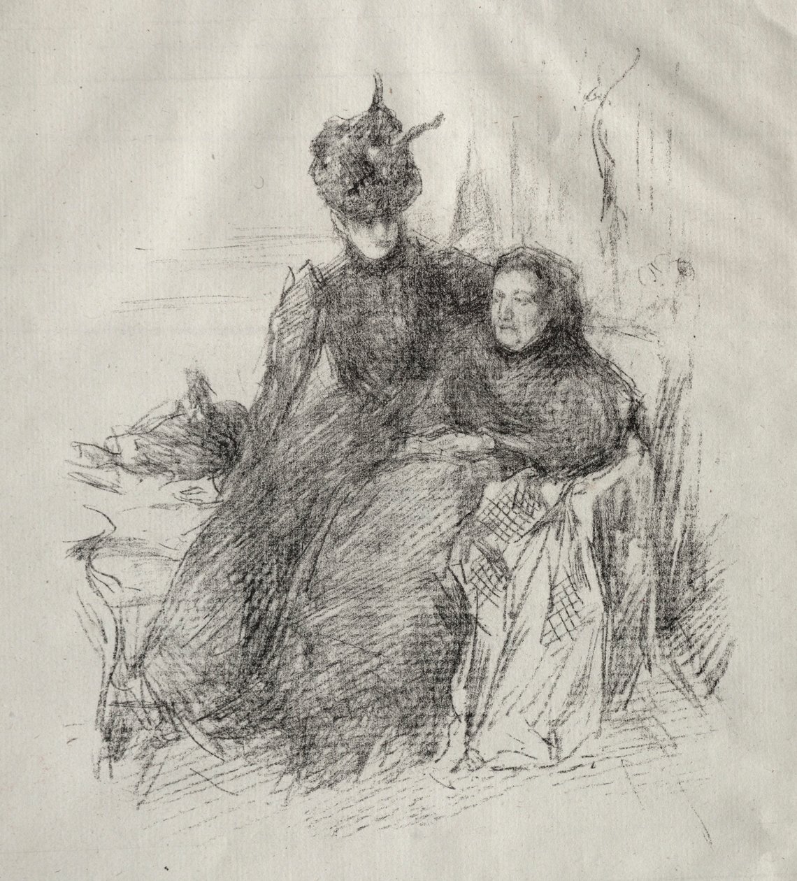 Två kvinnor. av James Abbott McNeill Whistler