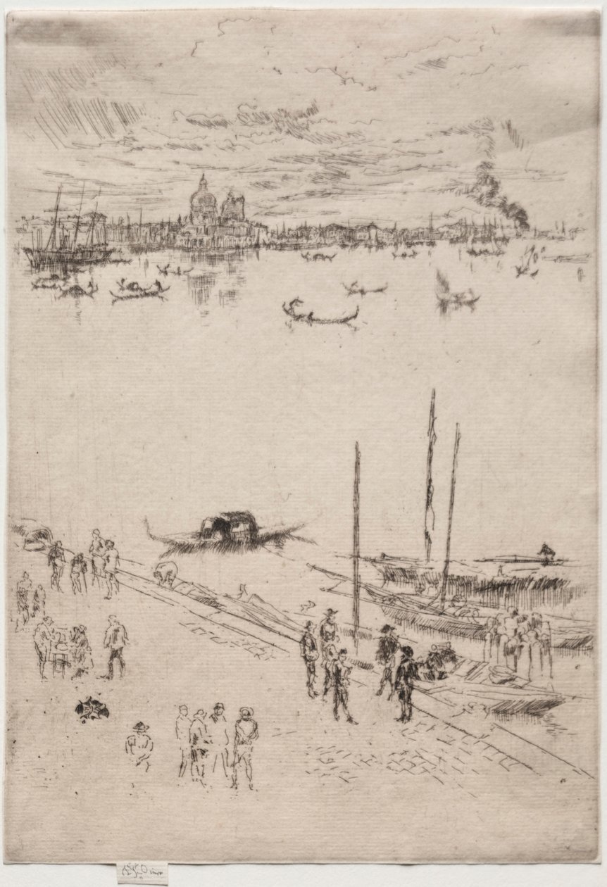 Upprätt Venedig. av James Abbott McNeill Whistler