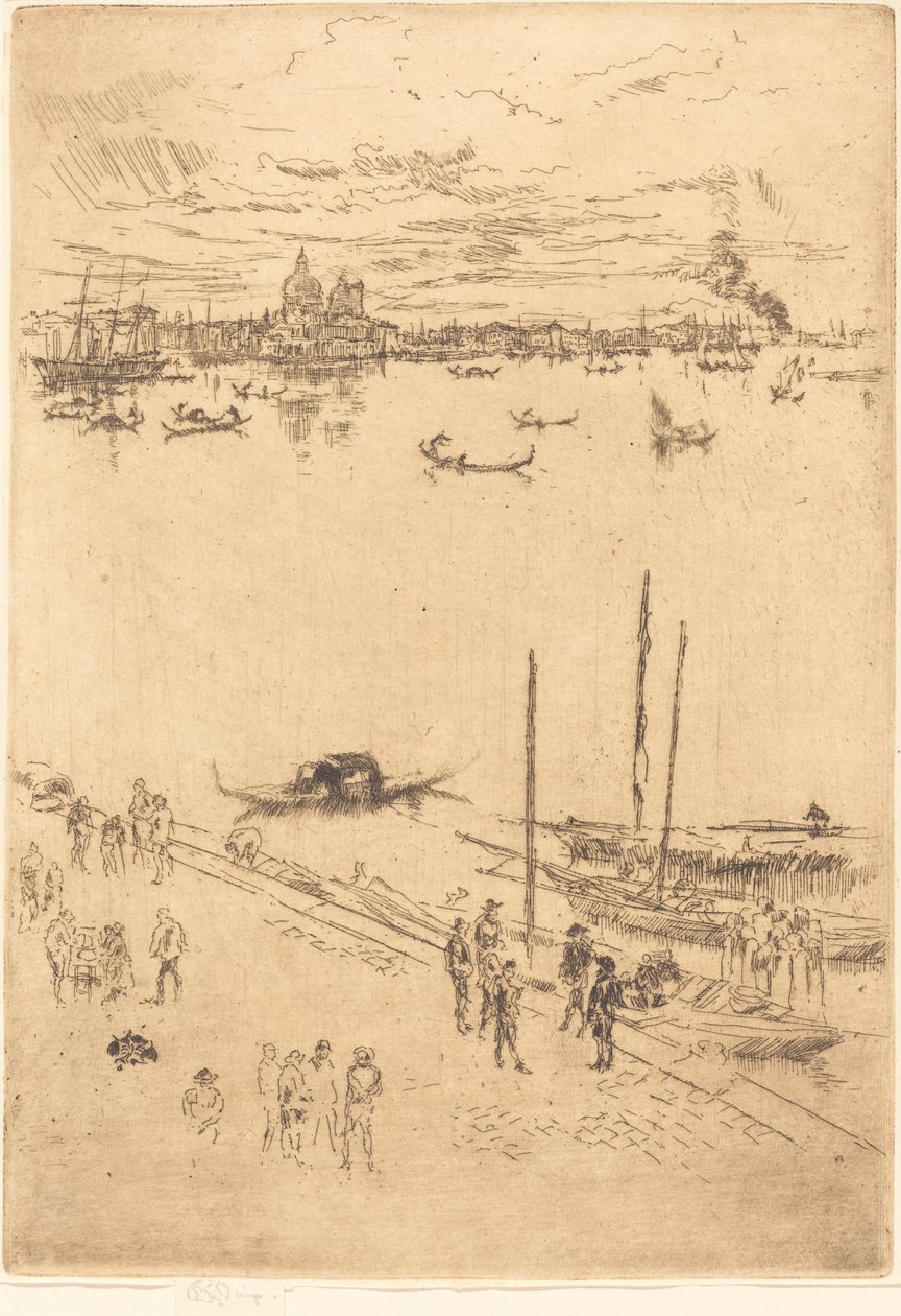 Upprätta Venedig, 1879-1880. av James Abbott McNeill Whistler