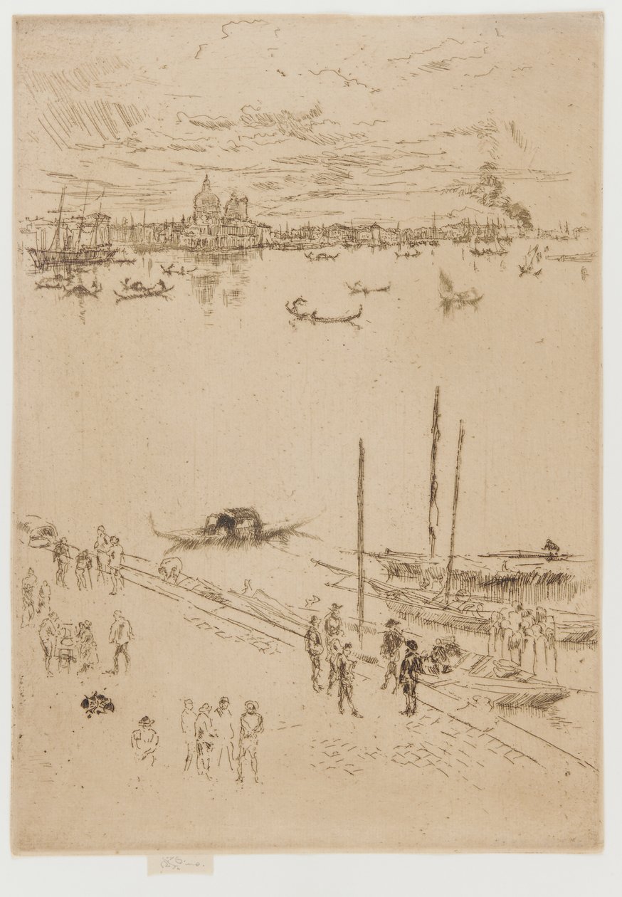 Upprätta Venedig, 1879-1880. av James Abbott McNeill Whistler