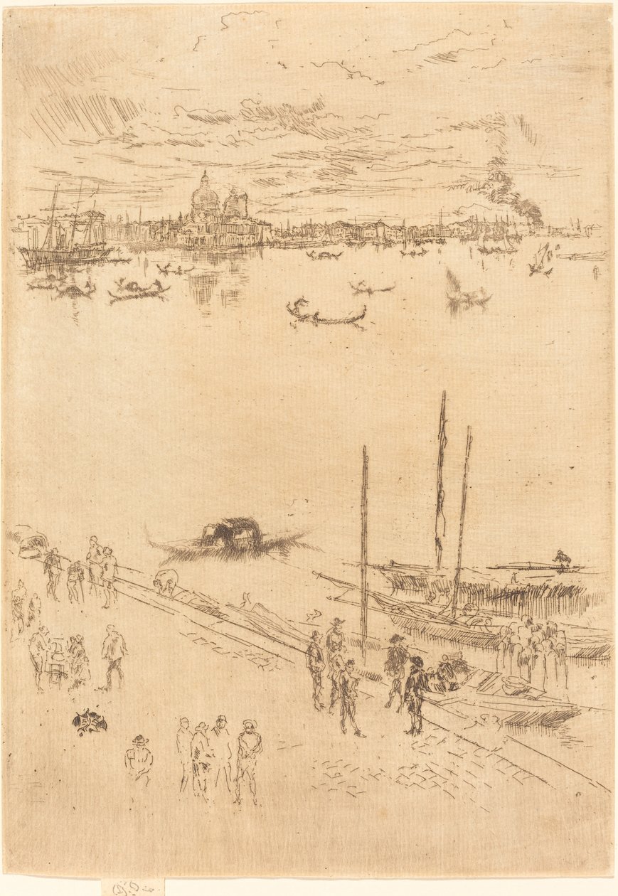 Upprätta Venedig, 1879-1880. av James Abbott McNeill Whistler