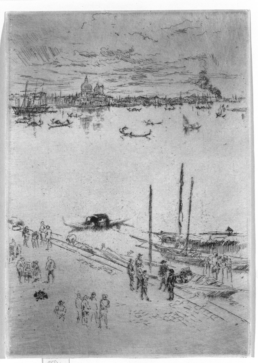 Upprätta Venedig, 1879-80 av James Abbott McNeill Whistler