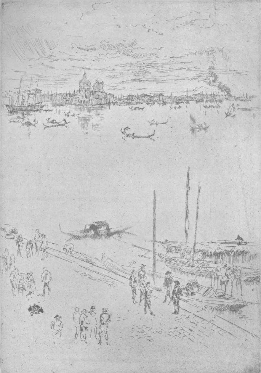 Upprätt Venedig, c1880, 1904 av James Abbott McNeill Whistler