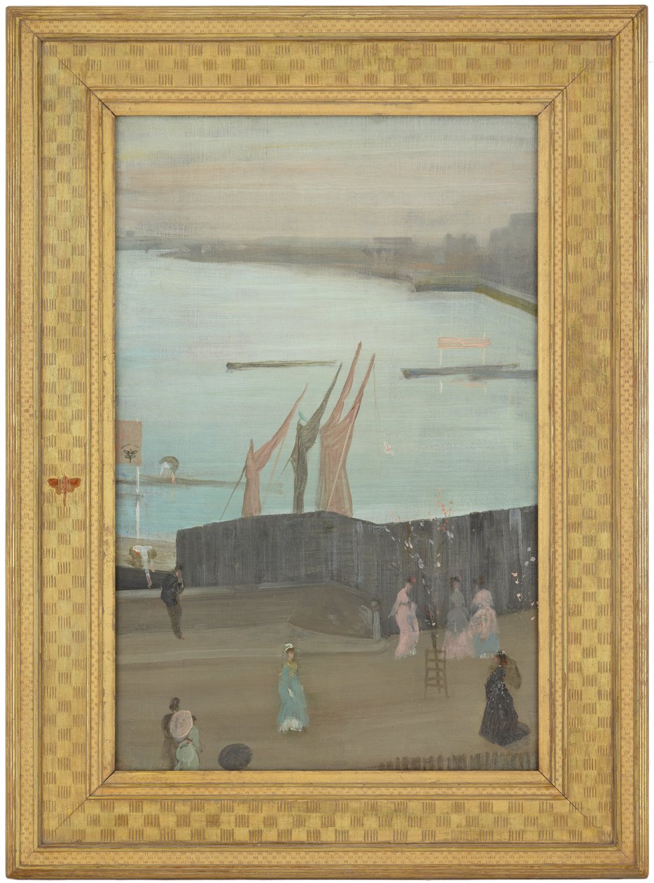 Variationer i rosa och grått: Chelsea av James Abbott McNeill Whistler