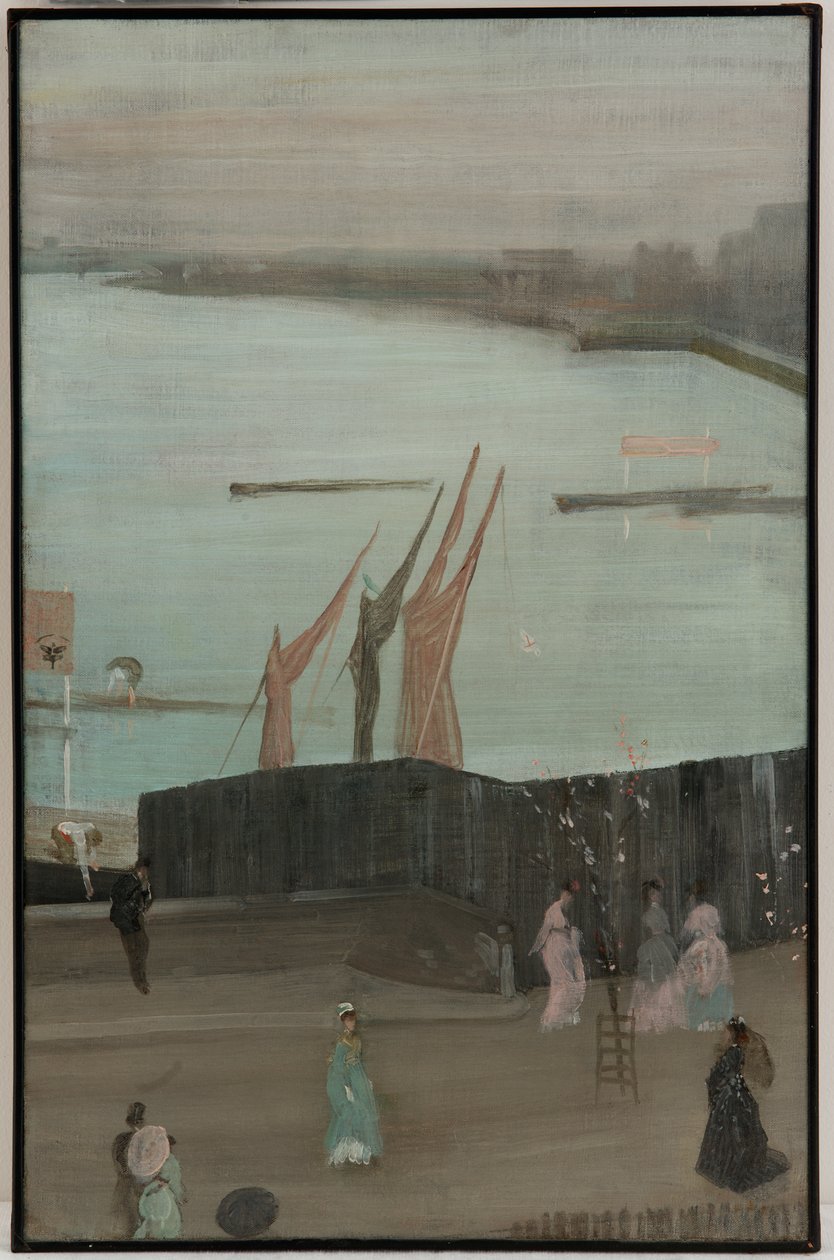 Variationer i rosa och grått: Chelsea av James Abbott McNeill Whistler