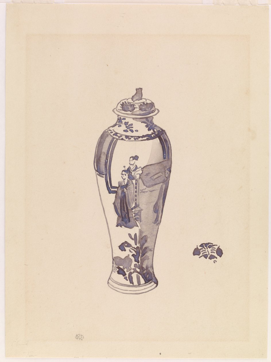 Vas med lätt utbuktande kropp, 1876-1878. av James Abbott McNeill Whistler