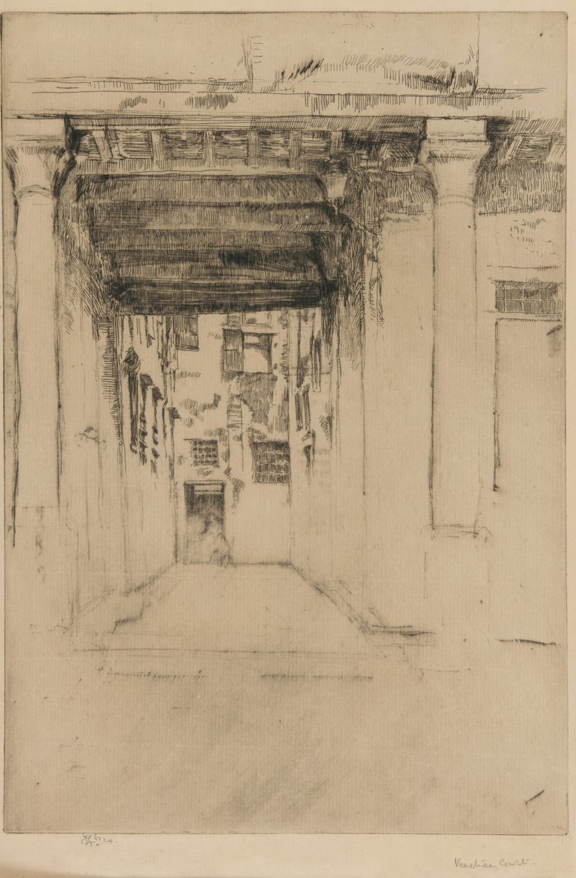 Venetianska hovet, 1879-1880. av James Abbott McNeill Whistler