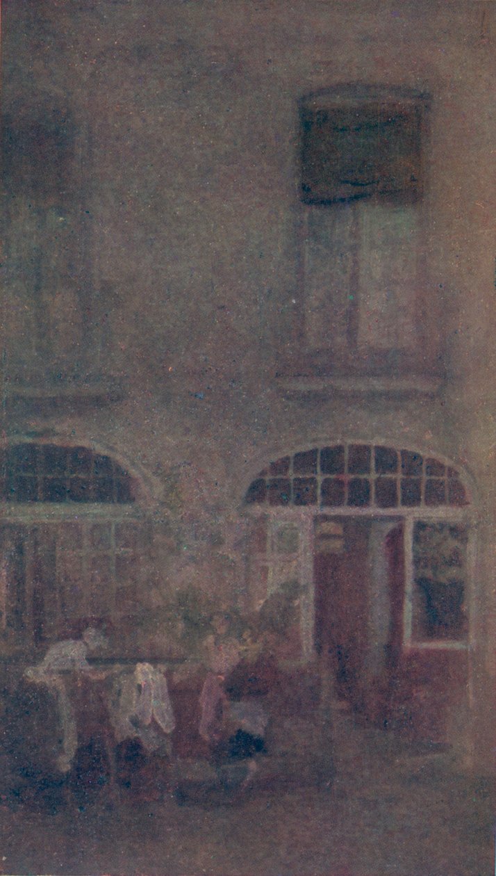 White And Grey Hotel Courtyard Dieppe, 1885, 1904 av James Abbott McNeill Whistler