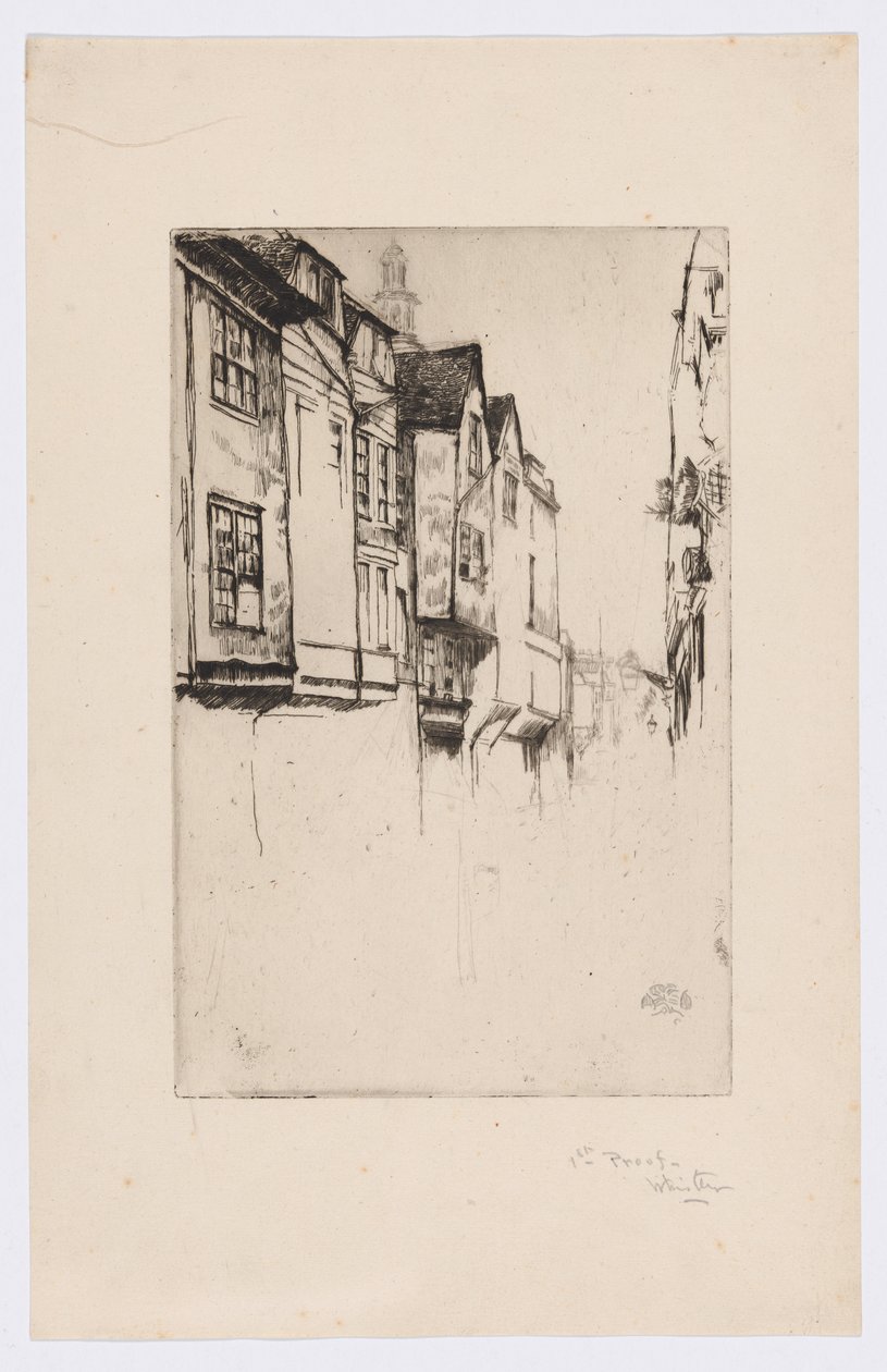Wych Street, London av James Abbott McNeill Whistler