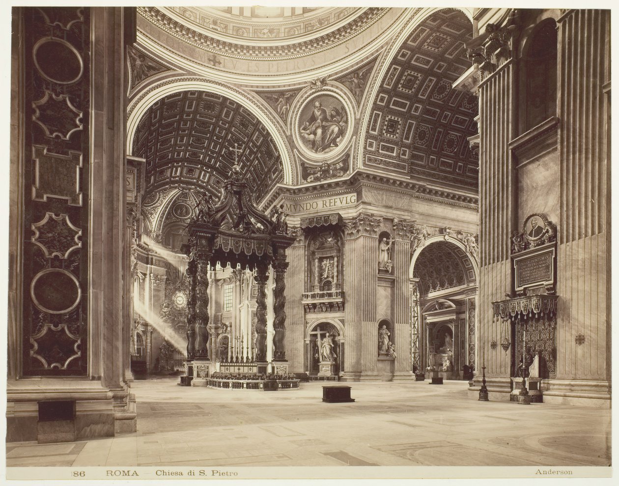 Peterskyrkan, Rom, Rom, San Pietro-kyrkan, ca. 1870. av James Anderson