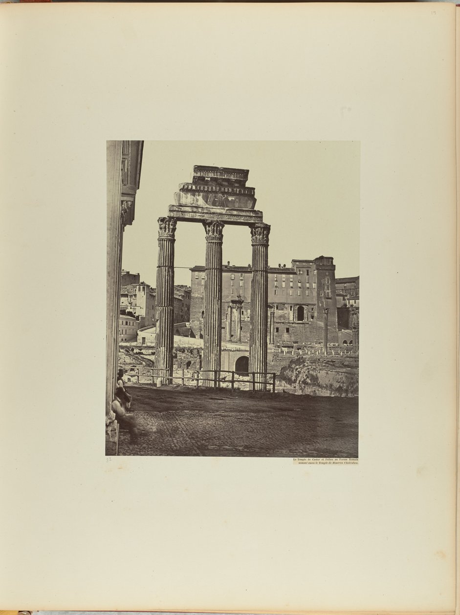 Castor och Pollux-templet i Forum Romanum, även känt som Minerva Chalcidica-templet av James Anderson