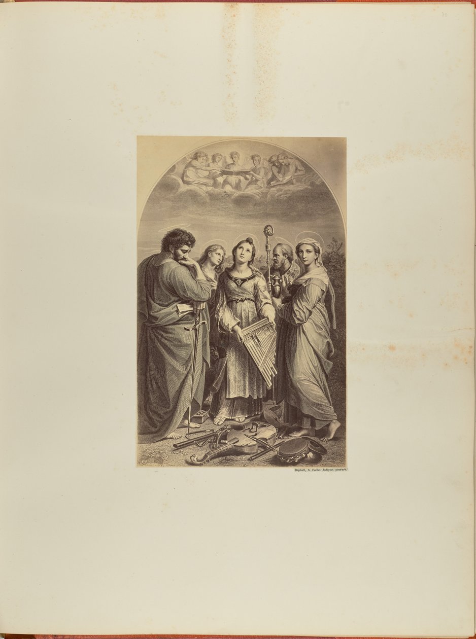 Raphael, Sankta Cecilia. Bologna. gravyr av James Anderson
