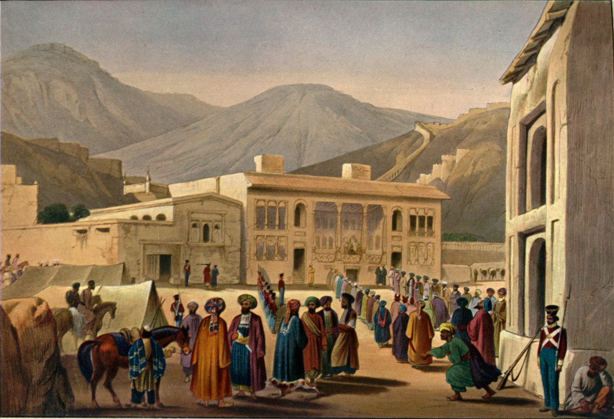 "Inuti staden Kabul The Bala Hissar", c1840, 1901 av James Atkinson