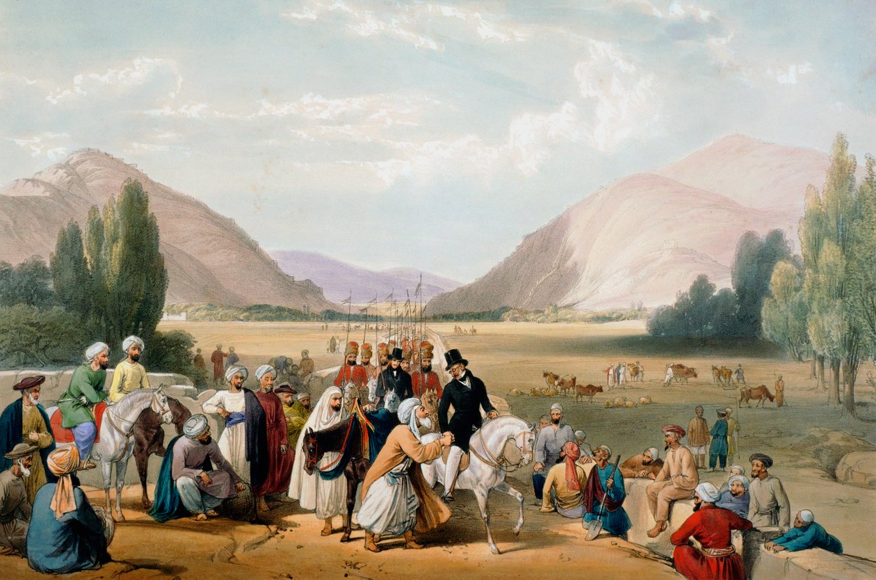 Dost Mohammad Khans kapitulation, Kabul, första anglo-afghanska kriget, 1838-1842 av James Atkinson