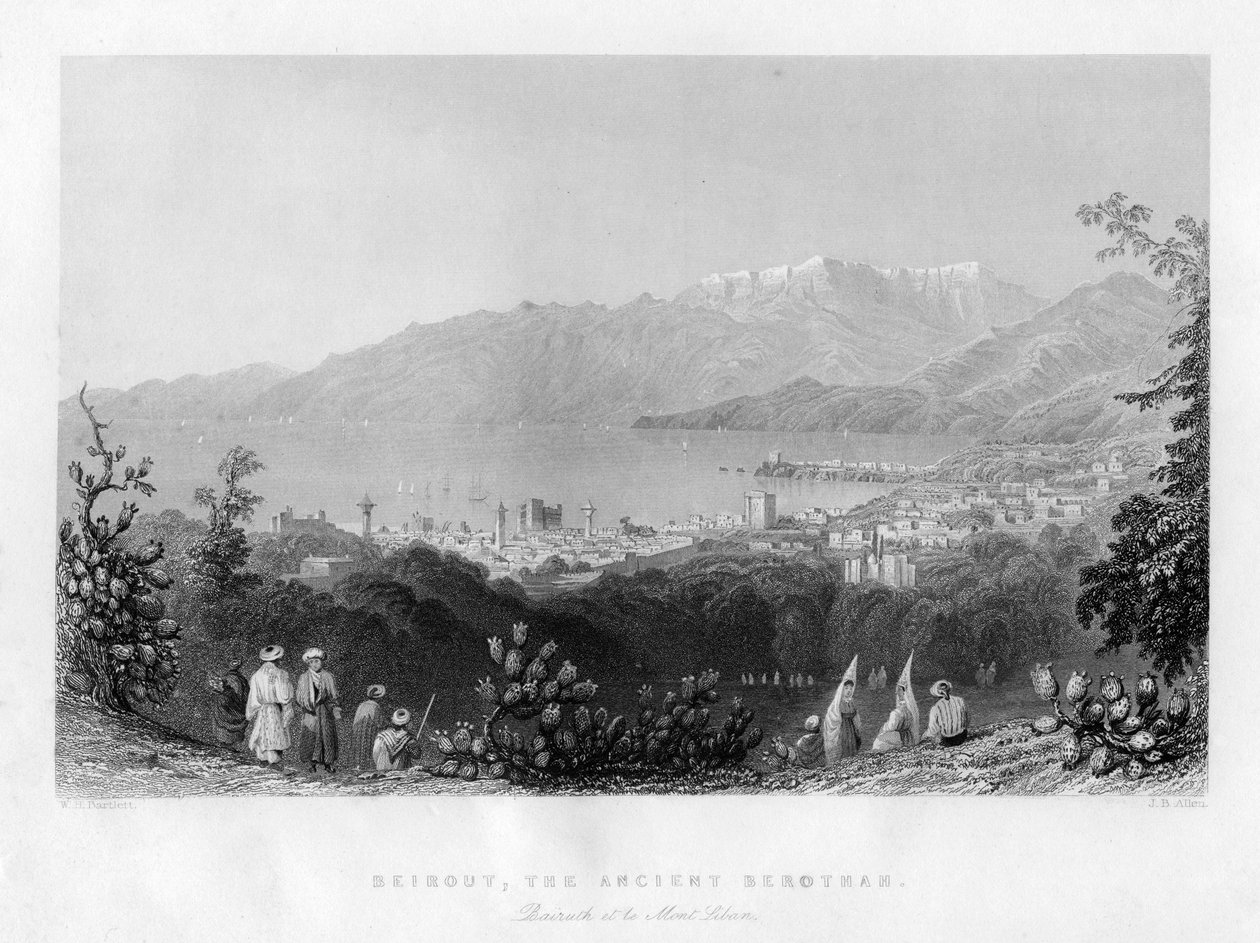 Beirut, den gamla trolovningen, Syrien, 1841. av James B. Allen