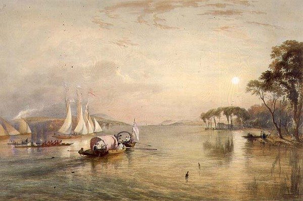 Lake Windermere, från "The English Lake District" av James Baker (after) Pyne