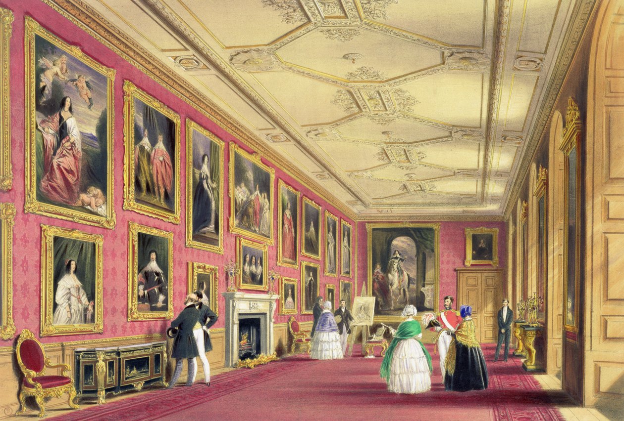 Vandyke-rummet, Windsor Castle av James Baker (after) Pyne