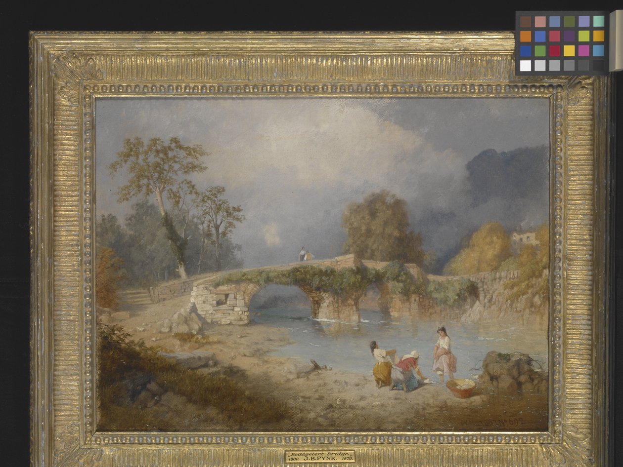 Klarar upp för fint väder, Beddgelert, North Wales (olja på duk) av James Baker Pyne