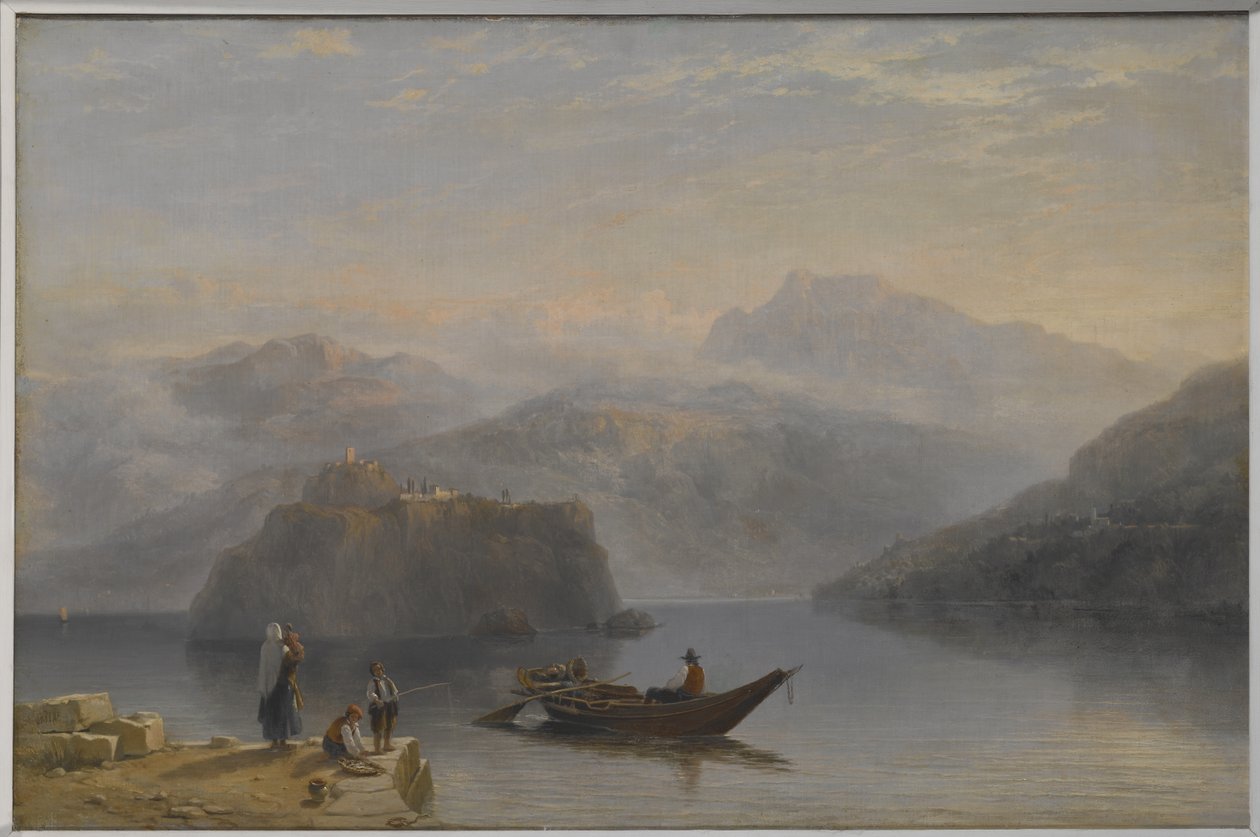 Lago Maggiore (?) c.1860 (olja på duk) av James Baker Pyne