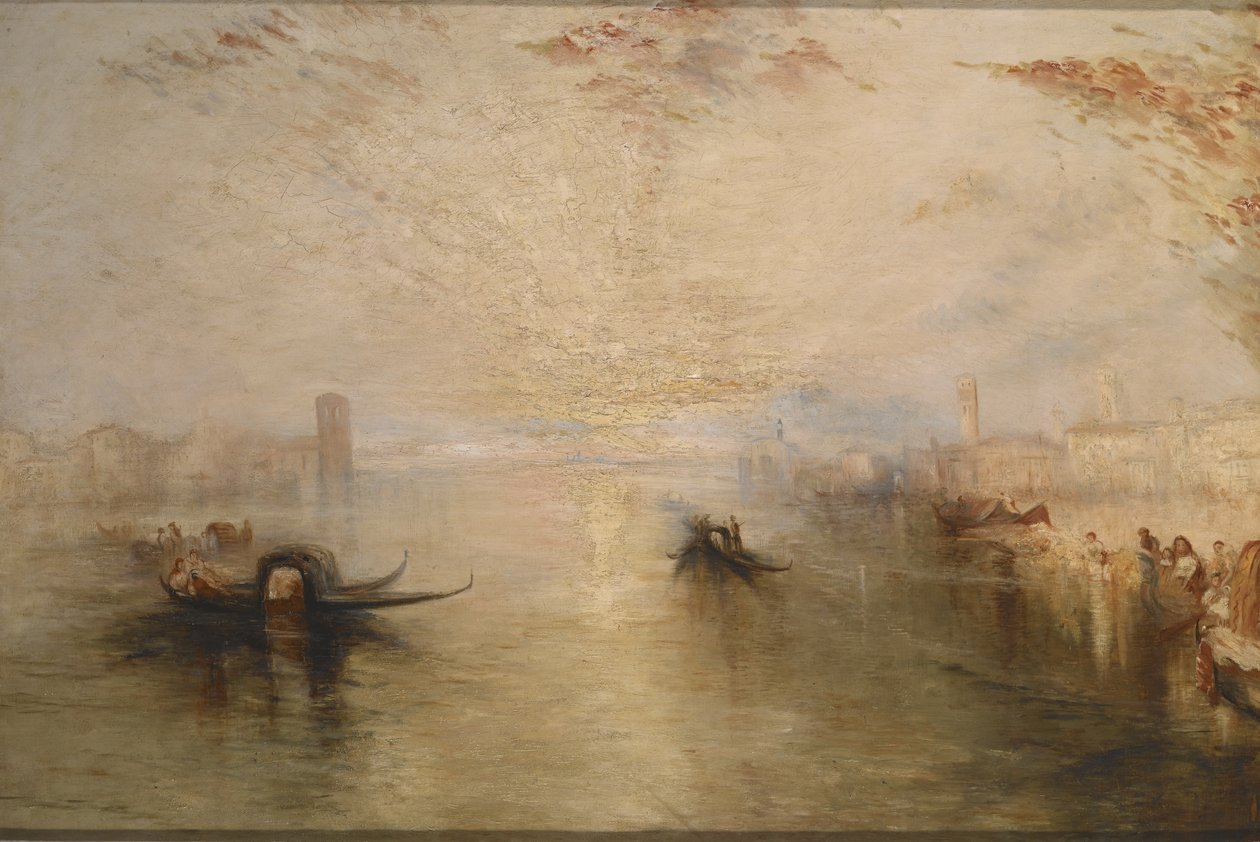 San Benedetto ser mot Fusina (efter Turner) (olja på duk) av James Baker Pyne