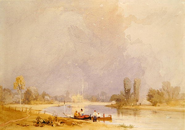 Syon House, på Themsen (akvarell på papper) av James Baker Pyne