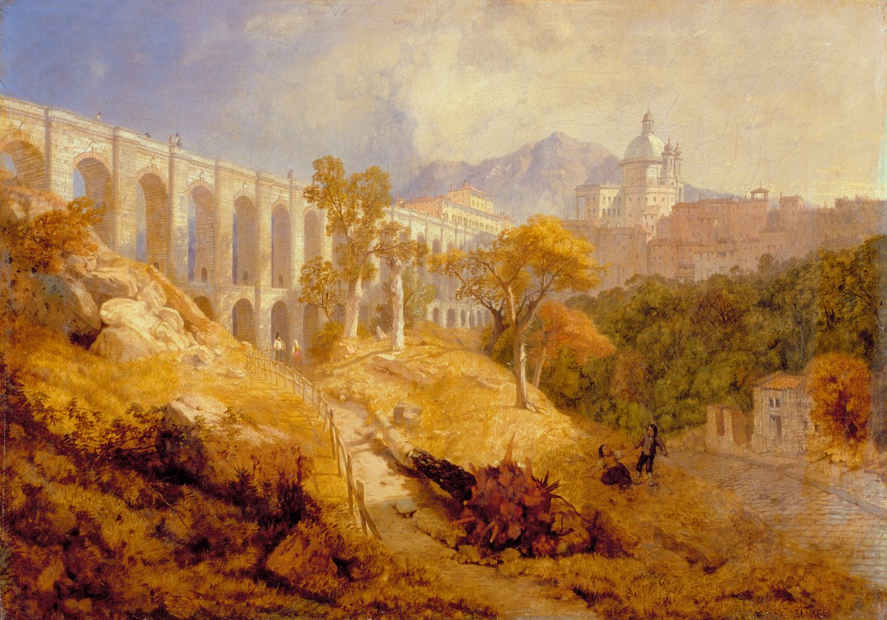 Akvedukten i Arricia, nära Rom, 1866 av James Baker Pyne