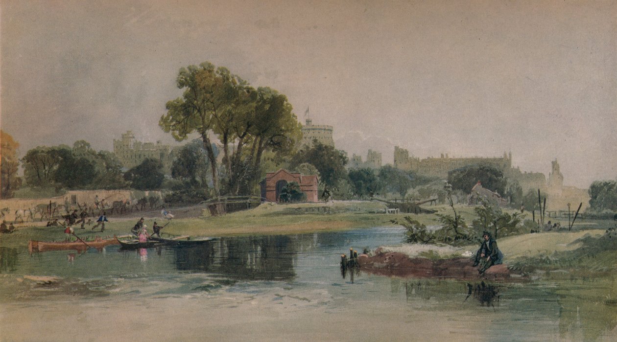 Windsor Castle från Eton Play Ground, c1838 av James Baker Pyne