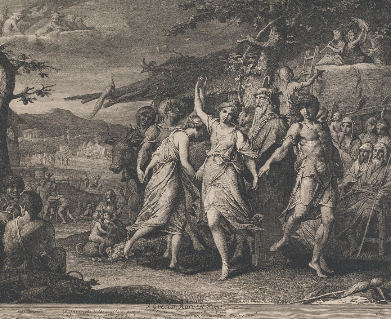 A Grecian Harvest Home (Designer för väggarna i det stora rummet i Society for the Encouragement of the Arts) av James Barry