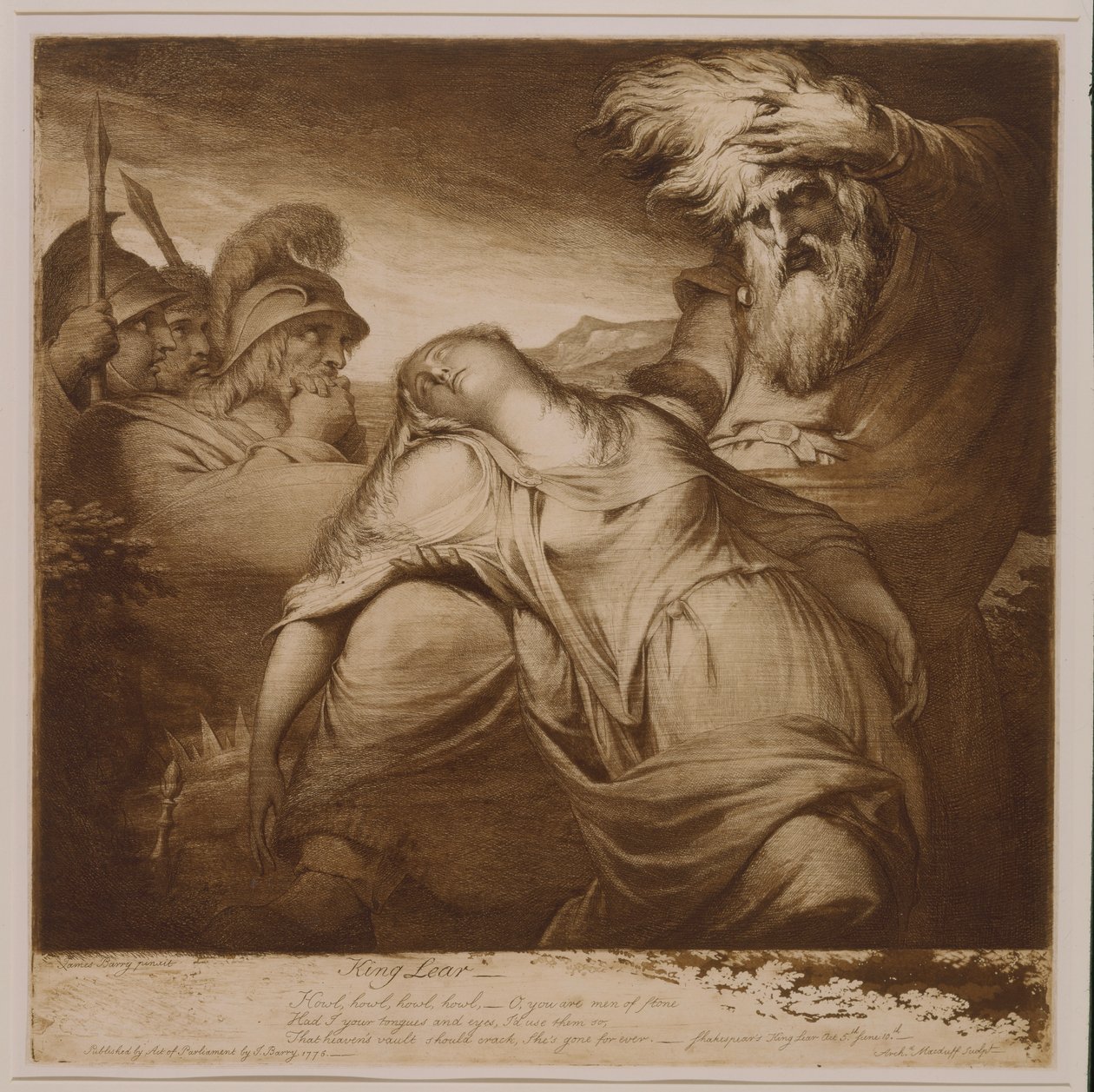 Kung Lear och Cordelia av James Barry