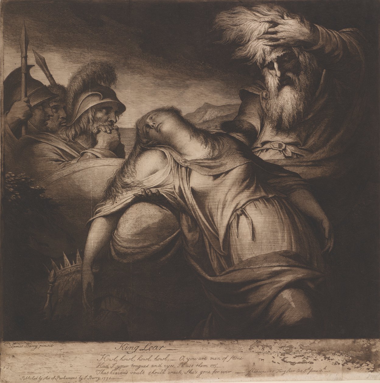 King Lear och Cordelia, akt V, scen 10 av James Barry