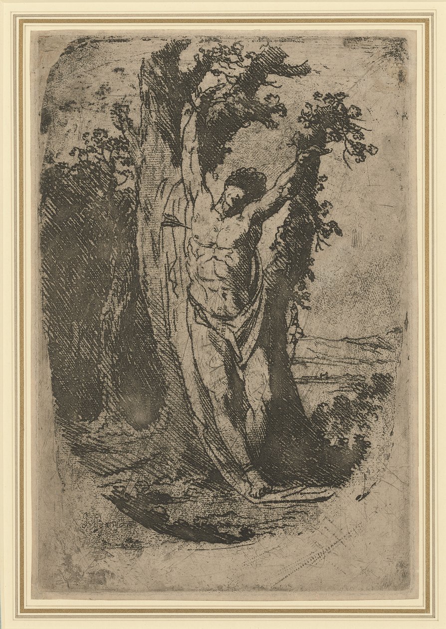 Sankt Sebastian, ca 1776 (mjukgrundsetsning med roulettearbete och fula bett) av James Barry
