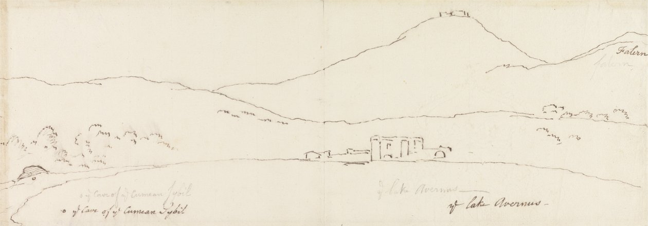 Den cumeiska Sybils grotta vid stranden av sjön Avernus av James Barry