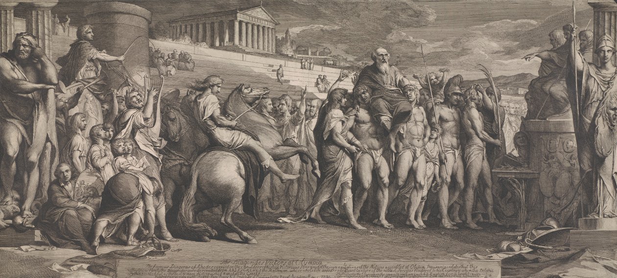 The Diagorides Victors at Olympia (Design for the Walls of the Great Room of the Society for the Encouragement of the Arts) av James Barry