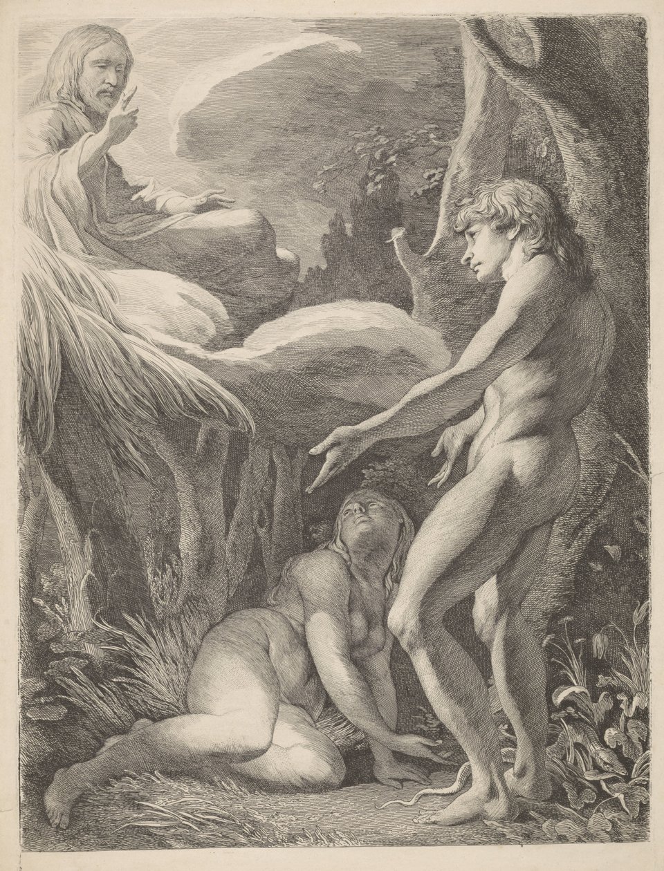 Upptäckten av Adam och Eva Upptäckten av Adam och Eva efter syndafallet Upptäckten av Adame och Eva av James Barry