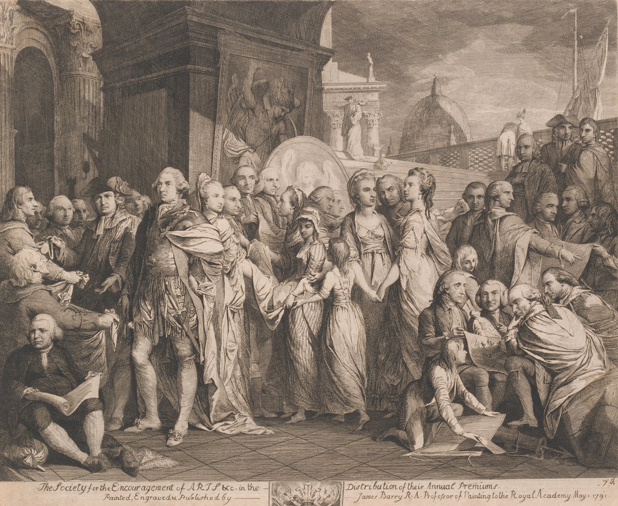 Society for the Everement of the Arts (2 exemplar) av James Barry