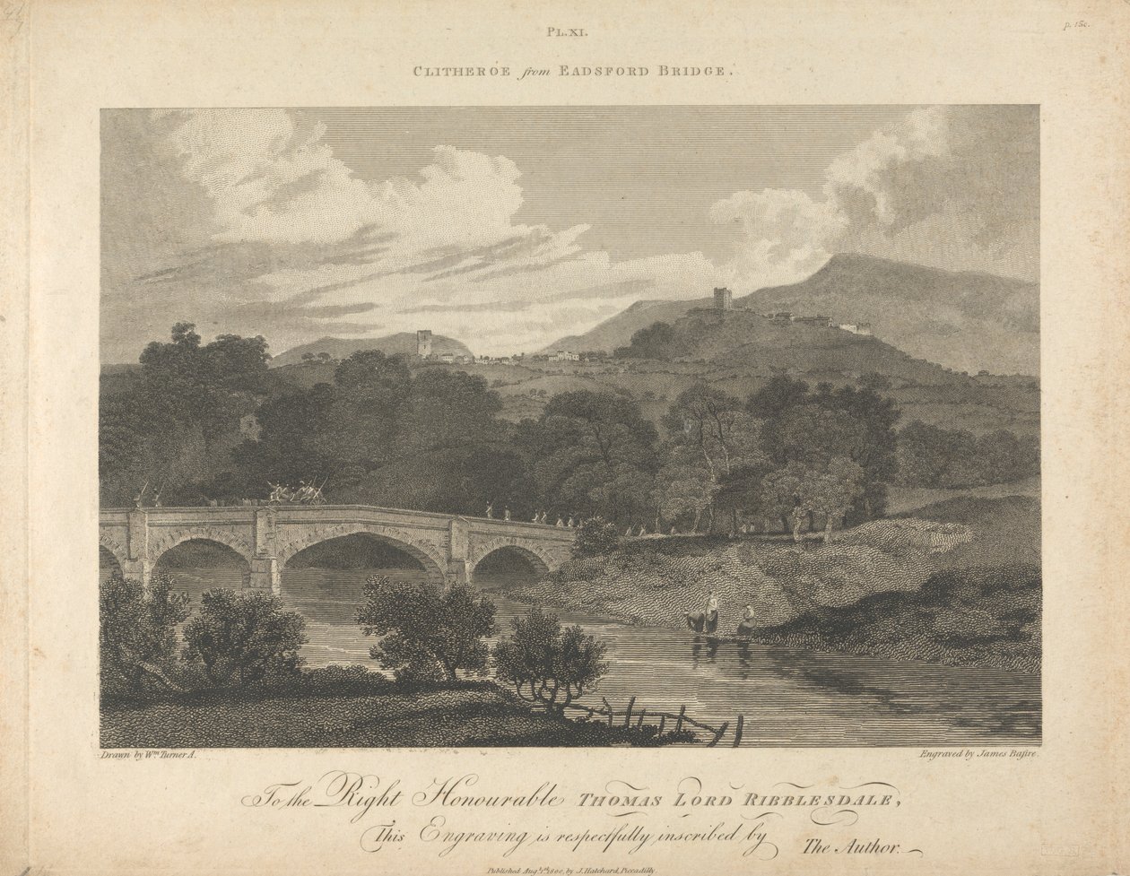 Clitheros från Eadsford Bridge av James Basire