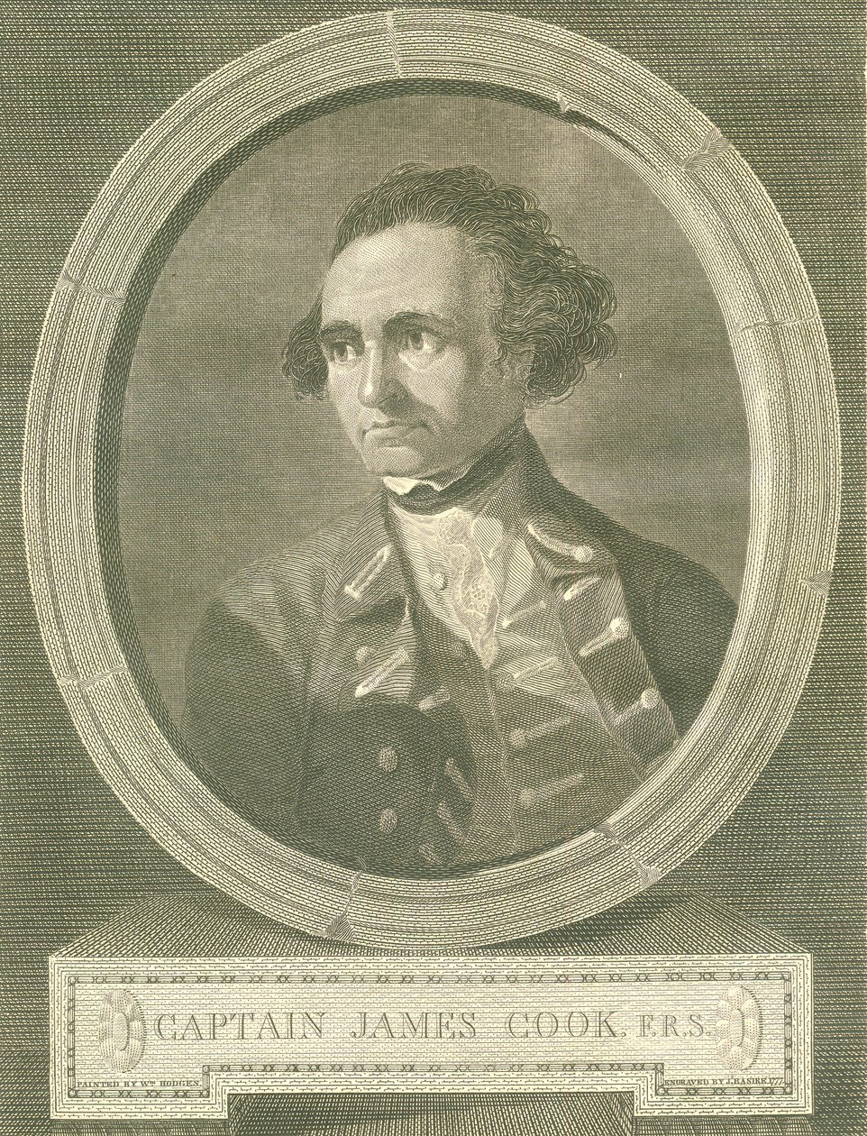 Porträtt av kapten James Cook, 1777 av James Basire