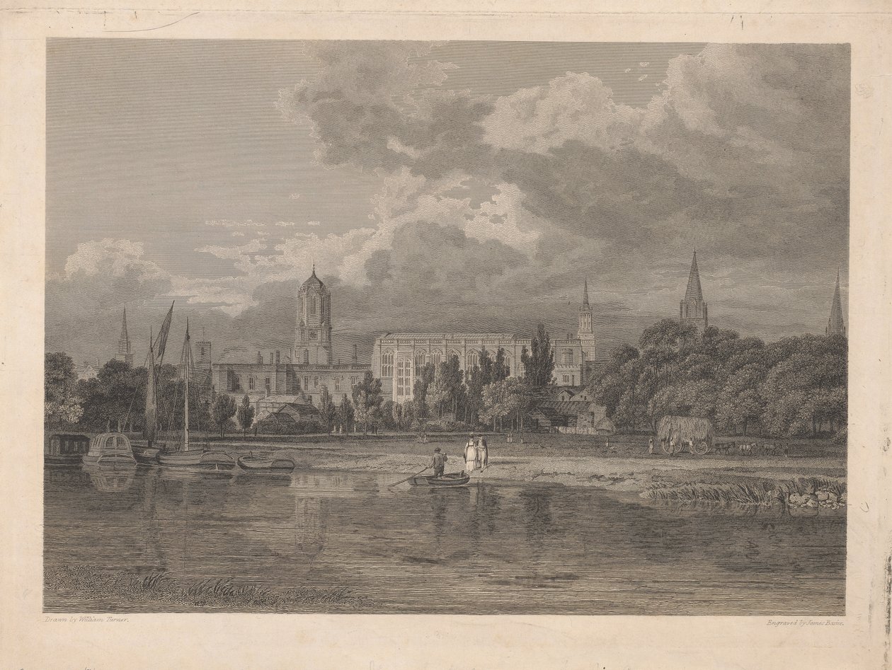 South View of Christ Church, etc. från ängarna av James Basire