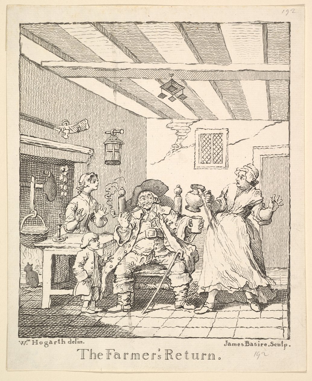 Frontispice till The Farmers Return, mars 1762. av James Basire I