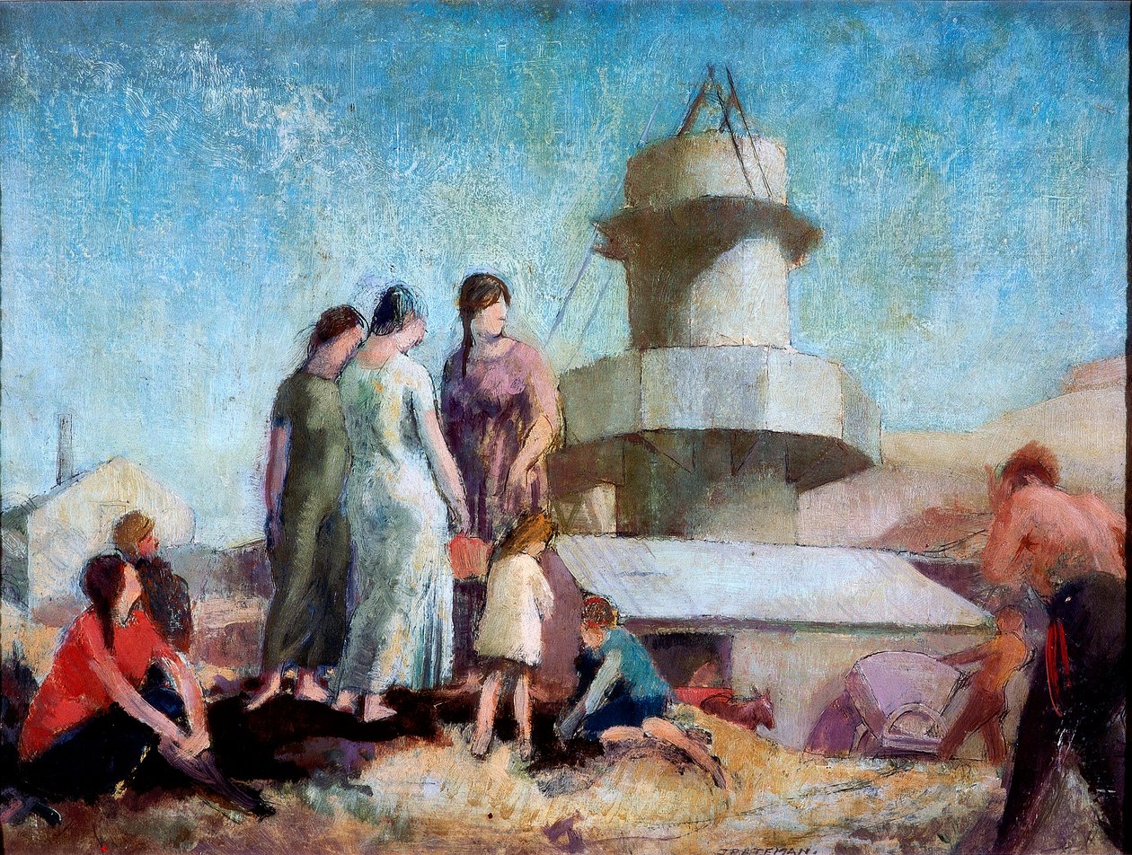 The Lime Burner, ca 1936 (penna, olja och vax på panel) av James Bateman