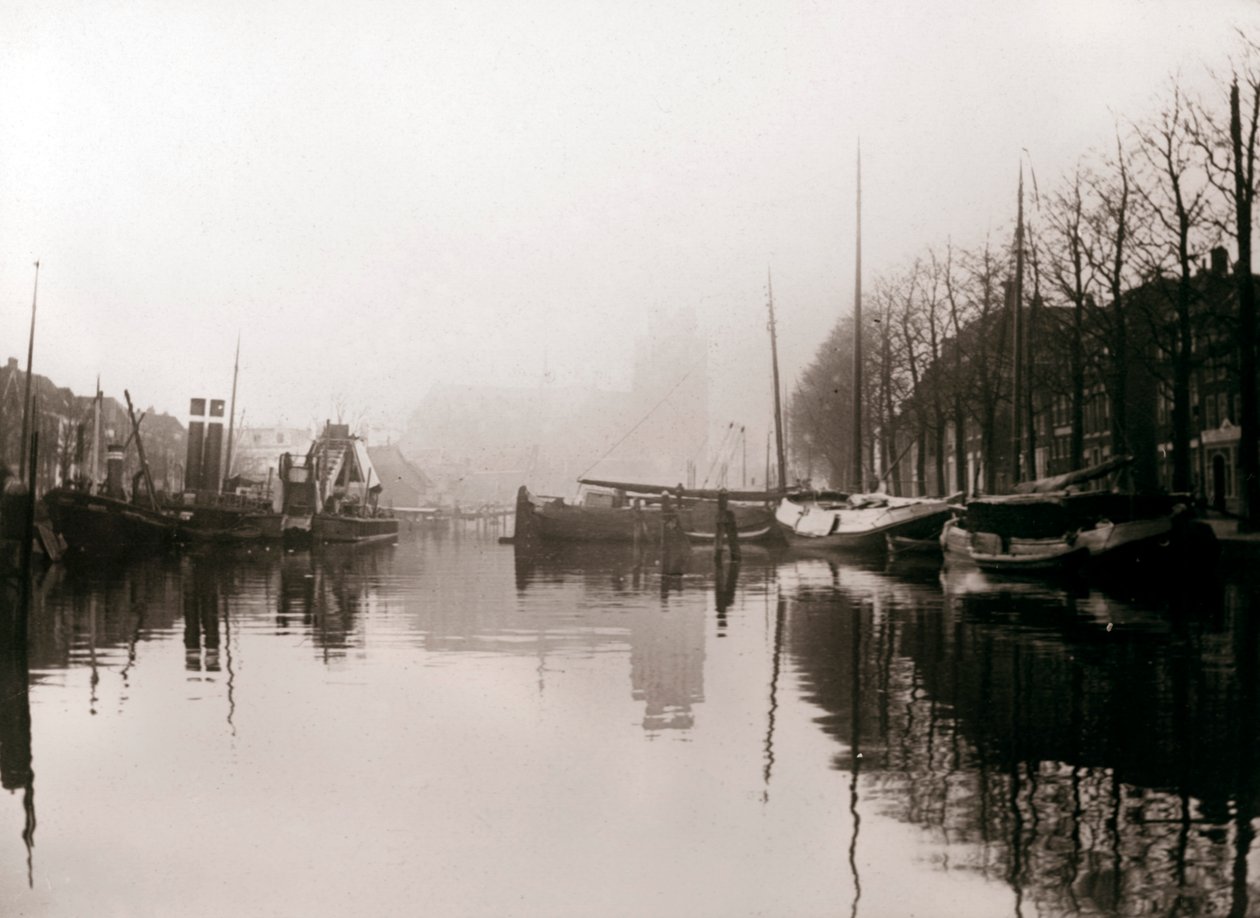Kanalbåtar, Dordrecht, Nederländerna, 1898. av James Batkin